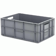 Bac plastique gerbable plastique plein 60 l