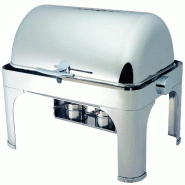 Chafing dish avec couvercle enroulable à 180°. Structure en acier inoxydable poli. Dimensions 65x47x45(h) cm. Forcar Multiservice Modèle CD6502 - 3492