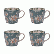 Coffret de 4 tasses Faustine 36 cl - Vert Rond Grès Table Passion 274x12.5 cm - vert Grès 3106232386190 Coffret de 4 tasses Faustine 36 cl - Vert Rond Grès Table Passion 274x12.5 cm - vert Grès 3106232386190