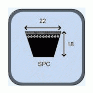 Courroie trapézoïdale - spc - 1700 - 22x18