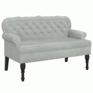 Décoshop26 - Banquette canapé avec dossier capitonné et accoudoirs 119,5 x 64,5 x 75 cm en velours gris clair DEC024645 - gris 3000254821670 Décoshop26 - Banquette canapé avec dossier capitonné et accoudoirs 119,5 x 64,5 x 75 cm en velours gris clair DEC024645 - gris 3000254821670
