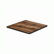 Emh Plateau de table bistrot professionnel 70x70 cm – compact haute densité 10 mm – usage chr intérieur/extérieur intensif - marron PLATCOMP70X70NOYER