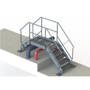 Escalier de chantier saut de loup acier - anoxa
