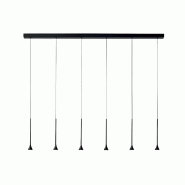 Fabas Luce Suspension Led Susa 30 W 2790 Lm 3000 K À Intensité Variable, Coupure De Phase, Structure En Métal Noir, Ip20 - Susa - noir 8019282561965