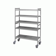 FERMOD Rayonnage mobile clayettes polymère 6611 Fermostock Longueur 1497 mm- 5 niveaux-profondeur 460 mm - 3617800295955
