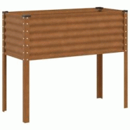 Helloshop26 - Jardinière bac lit surélevé plantes fleurs terrasse jardin 100 x 41 x 90 cm acier résistant aux intempéries marron 02_0037276 - 300 Helloshop26 - Jardinière bac lit surélevé plantes fleurs terrasse jardin 100 x 41 x 90 cm acier résistant aux intempéries marron 02_0037276 - 300
