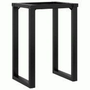 Helloshop26 - Pieds de table à manger cadre en O 50 x 40 x 73 cm robustes design industriel en acier noir 02_0047223 - noir acier 3000234662408
