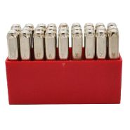 Jeu de 26 caractères à frapper nickelés - 8 mm - pour matériaux jusqu'à 40 Rockwell C_0