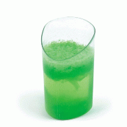 Mini verre tube stylisé vert d'eau PS 8cl 4,7x4,7x8,1cm - par 600