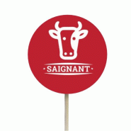 MONDO DECO Piques cuisson papier - Piques à viande rouges (saignant) - Français - Ø4 cm x250 pcs Mondo Déco - papier 3558847431183