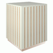 Podium haut Vertigo T03 MDF naturel et blanc mat 45x45x60cm