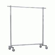 Portant droit L149cm + 2 rallonges 25cm - barre ronde - hauteur totale 155cm