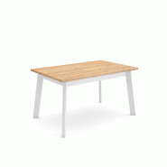 SKRAUT HOME Table à manger, 140, Pour 6 personnes, Pieds en bois, Chêne - beige Bois manufacturé 398_37