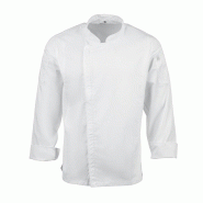 Veste de cuisine mixte légère à fermeture éclair Hartford Chef Works Urban blanche S - S blanc BB264-S