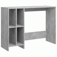 VidaXL Bureau d'ordinateur portable gris béton bois d'ingénierie Modèle Lofty Vintage - 808345