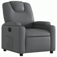 VidaXL Fauteuil inclinable gris similicuir Modèle Vermelix - 3205978