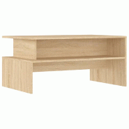 VidaXL Table basse chêne sonoma 90x55x42,5 cm bois d'ingénierie Modèle Atlas Office Pro Riviera - 834280