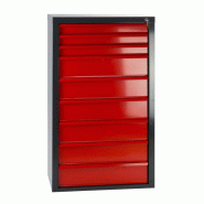 Armoire servante mammut 9 tiroirs - rouge/anthracite Armoire servante mammut 9 tiroirs - rouge/anthracite