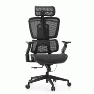 Chaise de bureau / fauteuil de direction ERGO U2 PRO3 Assise en résille / dossier en résille noir hjh OFFICE - noir polyester 991101