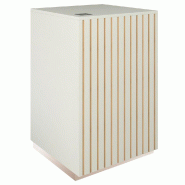 Comptoir Vertigo T03 MDF naturel et blanc mat avec tiroir 60x60x93cm