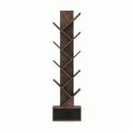 COSTWAY Bibliothèque forme arbre, 8 niveaux avec tiroir, rangement CD et DVD, salon et bureau, marron - marron Bois manufacturé ON33444OR