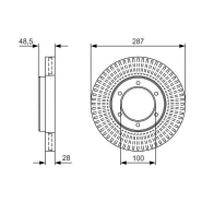 Disque de frein Bosch 0986479U90 - ventilé - boîte de 2 disques - pour côté avant Disque de frein Bosch 0986479U90 - ventilé - boîte de 2 disques - pour côté avant