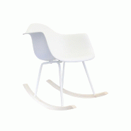 Fauteuil à bascule blanc