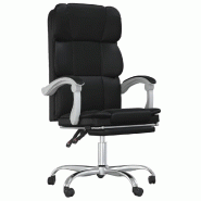 Helloshop26 - Chaise fauteuil siège pivotante de inclinable de bureau informatique étude similicuir noir 02_0024268 - noir métal 3000215345092