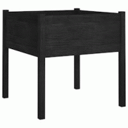 Helloshop26 - Jardinière bac lit surélevé plantes fleurs terrasse jardin d'extérieur 70 x 70 x 70 cm bois de pin massif noir 02_0038563 - 30002177 Helloshop26 - Jardinière bac lit surélevé plantes fleurs terrasse jardin d'extérieur 70 x 70 x 70 cm bois de pin massif noir 02_0038563 - 30002177