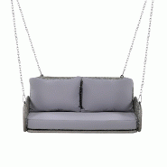 Merax balancelle de jardin, rotin PE, rotin, gris - gris multi-matériau WF320667AAE