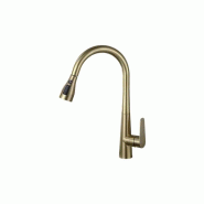 Mitigeur de cuisine professionnel avec douchette extractible, acier inoxydable AISI 304, couleur dorée | Gasfrit - doré APK_GF9