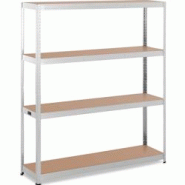 MSW - msw MSW-STSH-34 Étagère charge lourde Étagère métallique Étagère d'atelier 160 x 40 x 180 cm Supporte 4 x 150 kg Gris - gris 4062859091222