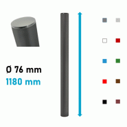 Potelet tête Inox brossé Ø 76mm & Ø 114mm