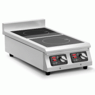 Royal Catering - Royal Catering Plaque à induction 2 feux (2 x 28 cm), 60 à 240 °C, 400 V, 10 niveaux de puissance, minuterie 0-24 h, facile à - a