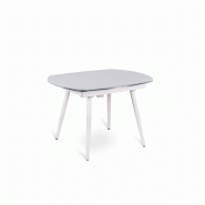 SOLOLED Table Extensible Kyoto Four En Verre Trempé Blanc Jusqu'À 180 Cm - blanc 8033959242308