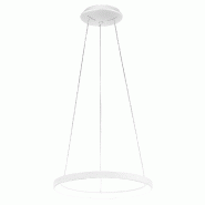 Suspension Krizia S/M 3000K Blanc - Led 50W 2900Lm Dimmable Coupure De Phase + Poussoir En Aluminium Satiné - Gea Luce - blanc KRIZIA S/M 3000K - BIA