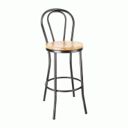 Tabouret haut Clarisse gris métal | Bolero - DC179