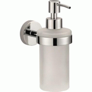 Tesa Smooz - Distributeur mural de savon en métal chromé, arrondi avec gobelet en verre poli et support métallique chromé - 119 mm x 70 mm x 171 m Tesa Smooz - Distributeur mural de savon en métal chromé, arrondi avec gobelet en verre poli et support métallique chromé - 119 mm x 70 mm x 171 m