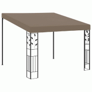VidaXL Belvédère mural 3x3x2,5 m Taupe Modèle Atlas Scandinave - marron multi-matériau 312265