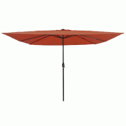 VidaXL Parasol de jardin Terre cuite 295 x 295 x 245 cm Modèle Helios Panorama Élégance - 42003665