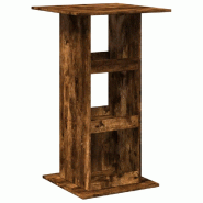 VidaXL Table de bar avec rangement chêne fumé bois d’ingénierie Modèle Boréal Essence - 854332