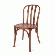 Bistromania - Chaise de bistrot ANNECY - Bois d'orme foncé - L44xP53xH86 cm - CLP011