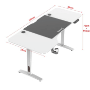 Bureau assis-debout électrique - Table réglable en hauteur - 140 x 70 x  (73-114) cm 