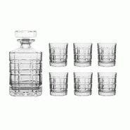 Coffret carafe avec 6 verres Stone -  Transparent Rond Verre Table Passion 8.5x8.5 cm - transparent verre 3106233520029