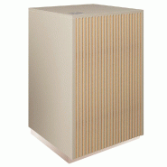 Comptoir Vertigo T01 avec tiroir MDF naturel et taupe 60x60x93cm
