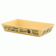Corbeille carton rectangle "Vintage kraft" 27x20x5cm -par 48