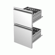 Diamond - Kit bloc tiroirs (2/5+3/5) inox x KBR… - réf. K-T25/35 - gris inox AKS-K-T25/35 Diamond - Kit bloc tiroirs (2/5+3/5) inox x KBR… - réf. K-T25/35 - gris inox AKS-K-T25/35