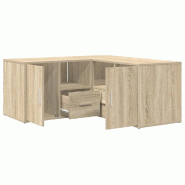 Helloshop26 - Armoire d'angle bois d'ingénierie pratique rangement 160 x 40 x 45 cm en bois d'ingénierie chêne sonoma 02_0055648 - Bois massif 3000
