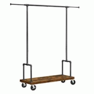 Helloshop26 - Portant à vêtements porte-manteau extensible support habits sur roulettes avec 2 barres façon tuyaux (110-168) x 40 x 12_0007003 - 30 Helloshop26 - Portant à vêtements porte-manteau extensible support habits sur roulettes avec 2 barres façon tuyaux (110-168) x 40 x 12_0007003 - 30
