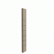 Montant Totem 6 rainures 10x30x245 cm - jaune safran